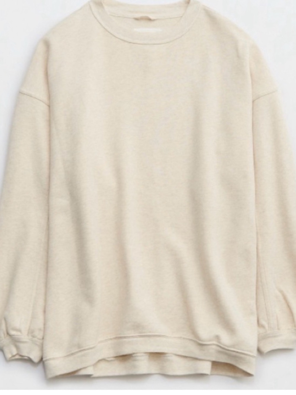 Aerie Oatmeal Real Crewneck Sweatshirt